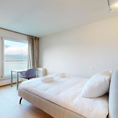 Lakefront Apartment With Exceptional View Territet Exteriör bild