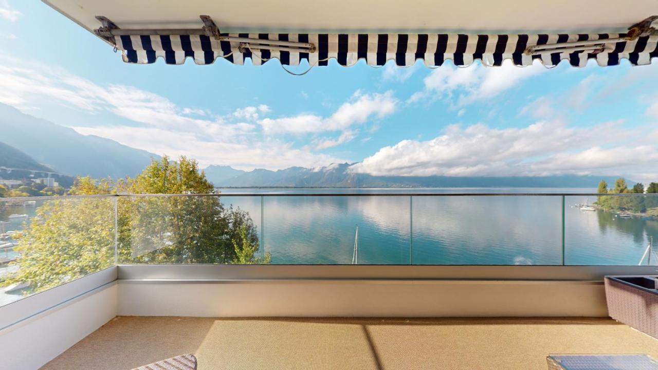 Lakefront Apartment With Exceptional View Territet Exteriör bild